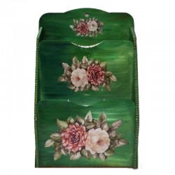 Porta Posta  "Fiori Verde"